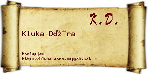 Kluka Dóra névjegykártya